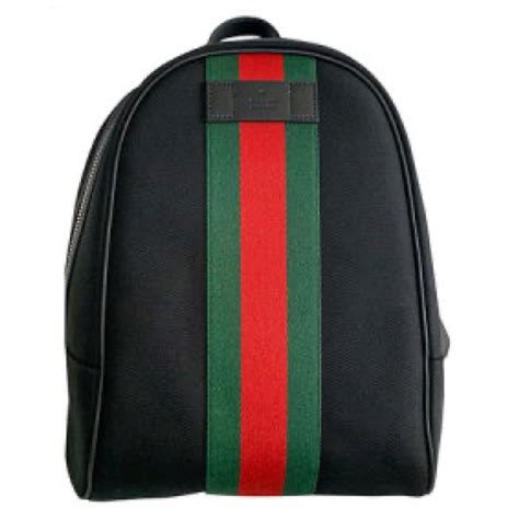 gucci backpack green|gucci black canvas backpack.